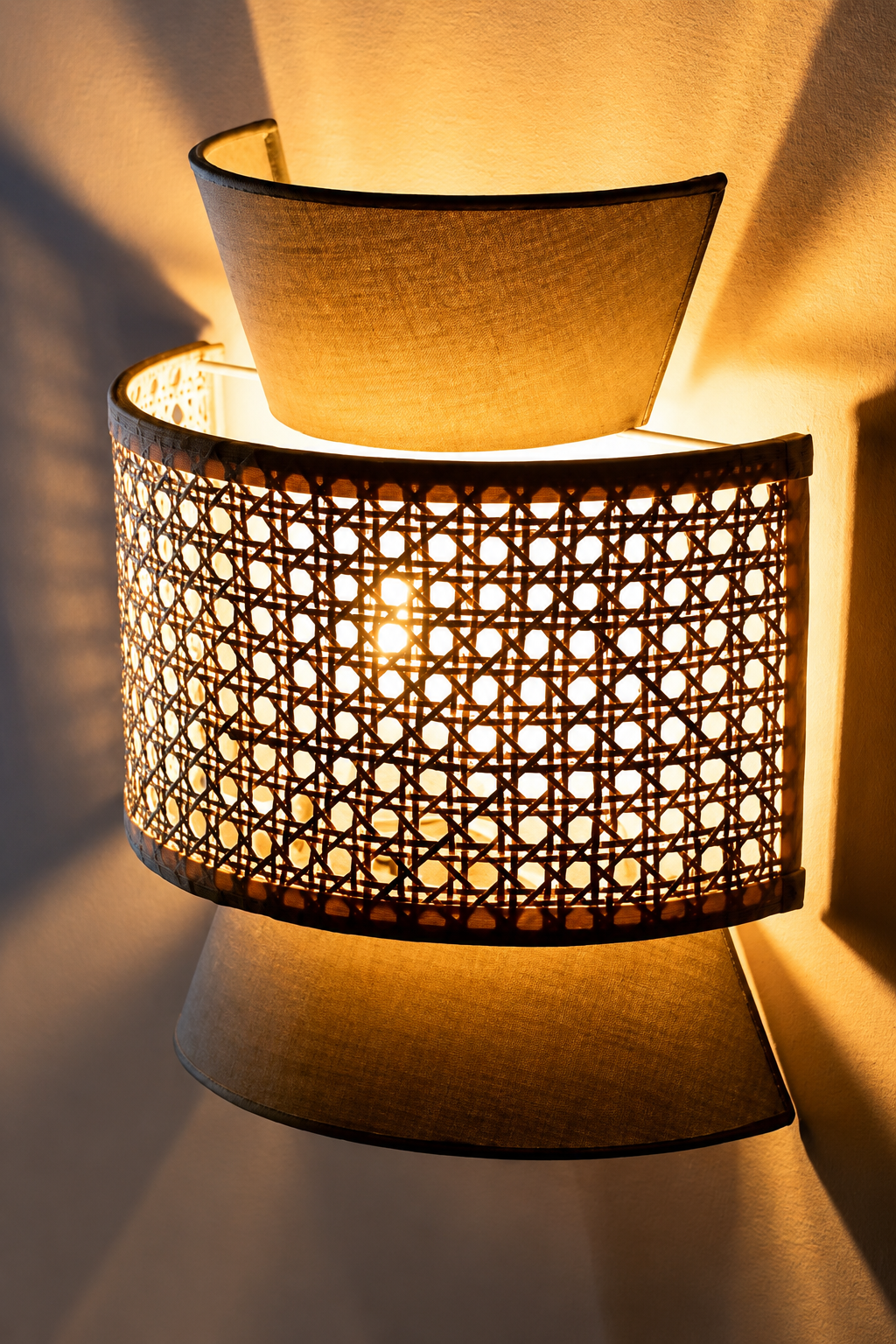 Cane Drum Sconce - TP